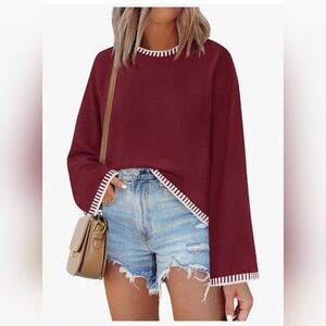 ZESICA Oversized Long Sleeve Sweater #1208